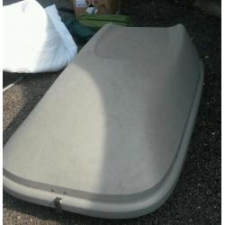 Large grey roof box