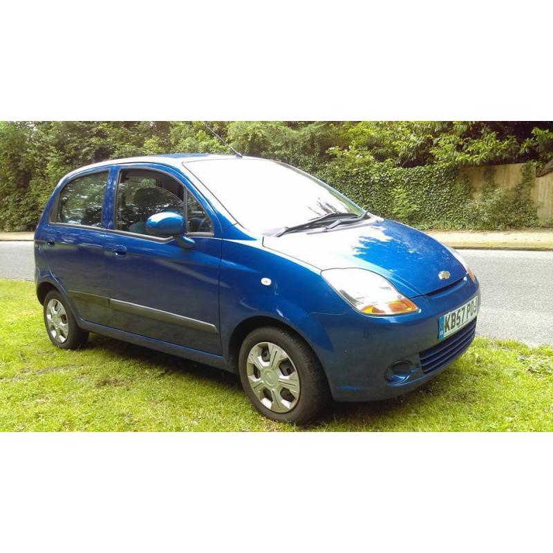 2007 Chevrolet MATIZ 995cc manual 5 door hatch, new mot , p/x larger car, cash either way