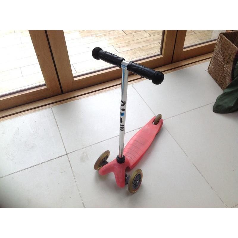 Pink girls scooter