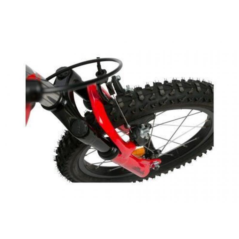 16" BIKE, OFF-ROAD DESIGN WITH FRONT SUSPENSION, A STAND.