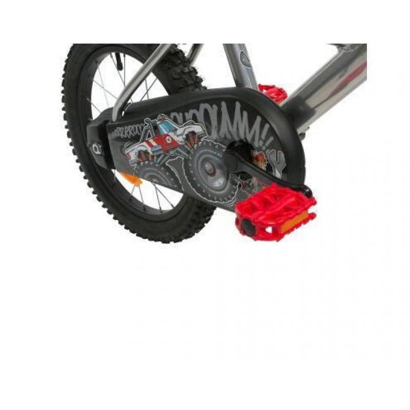 16" BIKE, OFF-ROAD DESIGN WITH FRONT SUSPENSION, A STAND.