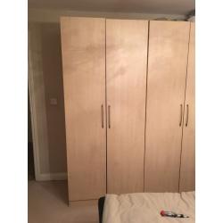 3 x Double Door Wardrobes 900mm wide x 2100mm high x 600mm deep