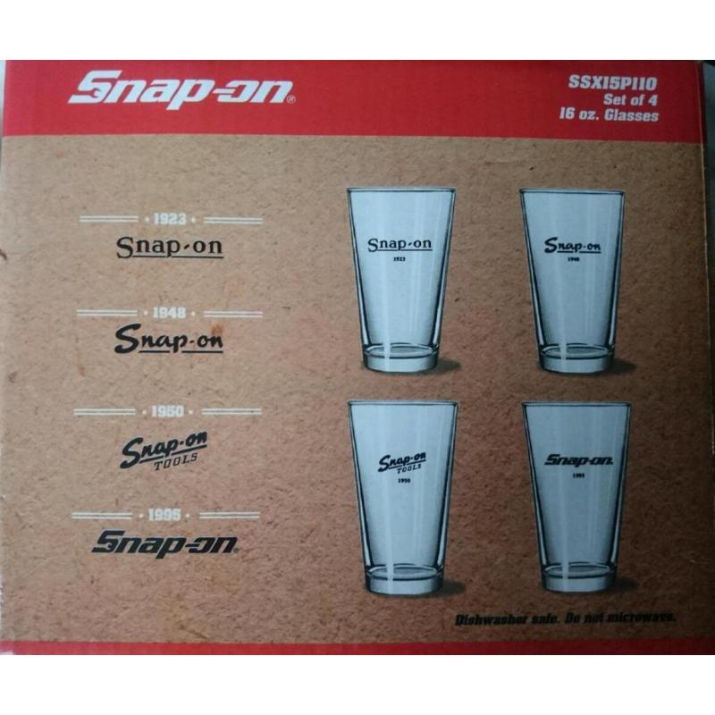 Snap on pint glasses