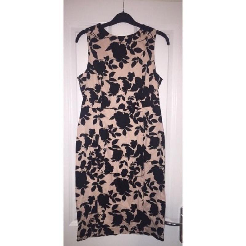 New look nude pink and black formal dress