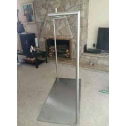 very solid stainless steel clothes rail/display rail