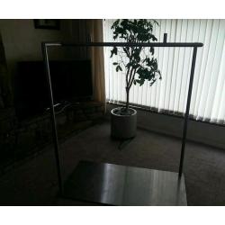 very solid stainless steel clothes rail/display rail