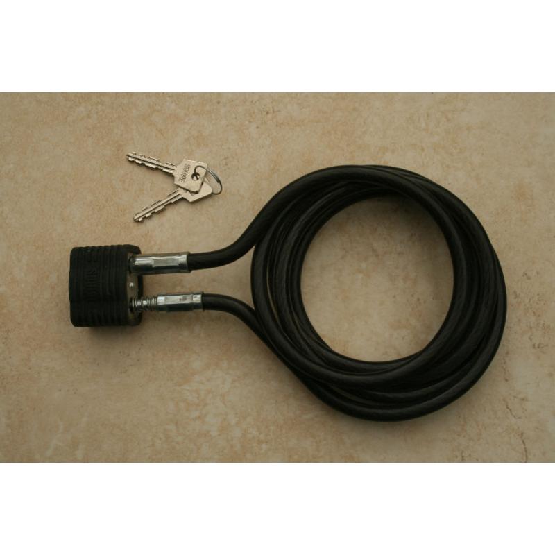 LIGHT-WEIGHT FLEXIBLE BRAIDED STEEL CABLE BIKE SECURITY LOCK