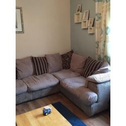 Dfs corner sofa and single chair