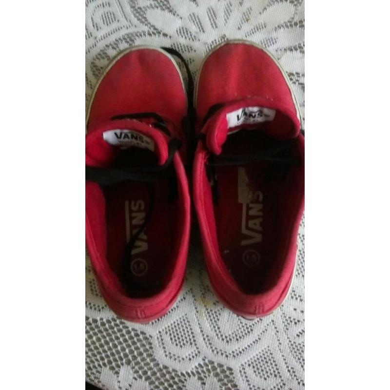 Kids red vans