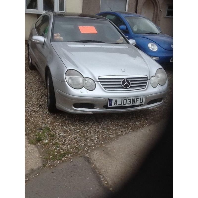 2003 Mercedes c class c200 kompressor coupe auto poss px