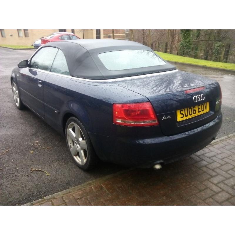 audi a4 cabriolet s line 2.0 tdi 2006 06 plate turbo