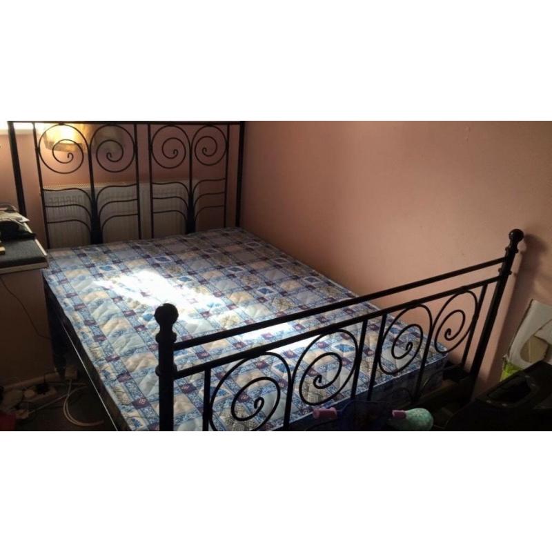 Double bed & mattress