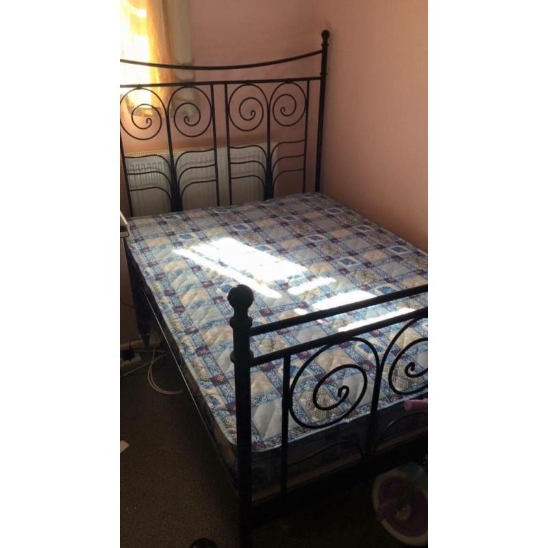 Double bed & mattress