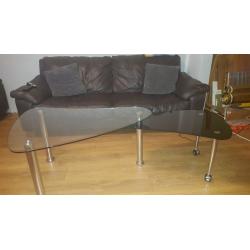 Glass coffee table