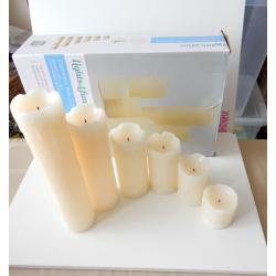 2 Sets of LED Flameless Waxed Candles Battery Operated Wedding Event Display