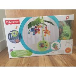 FISHER PRICE Rainforest Peek-A-Boo musical cot mobile