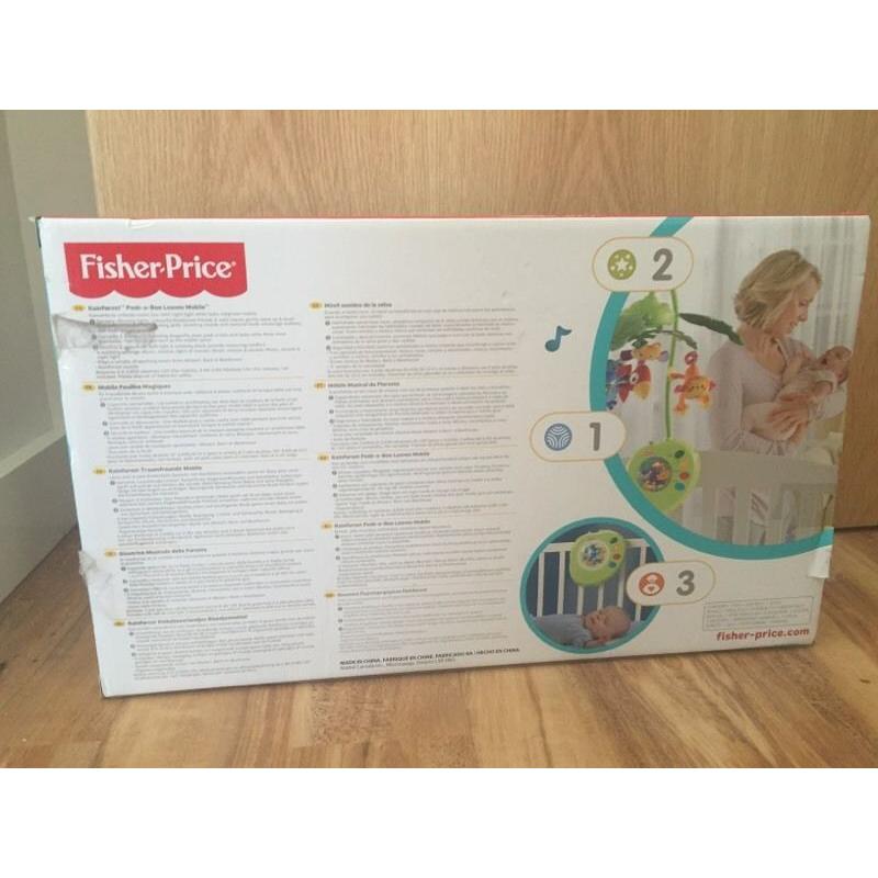 FISHER PRICE Rainforest Peek-A-Boo musical cot mobile