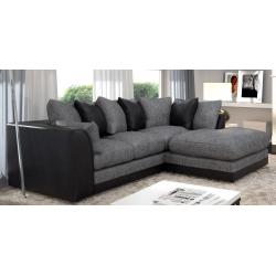 *SPECIAL OFFER*DYLAN CHENILLE FABRIC CORNER SOFA - 2 COLOURS AVAILABLE