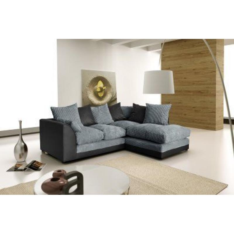 *SPECIAL OFFER*DYLAN CHENILLE FABRIC CORNER SOFA - 2 COLOURS AVAILABLE