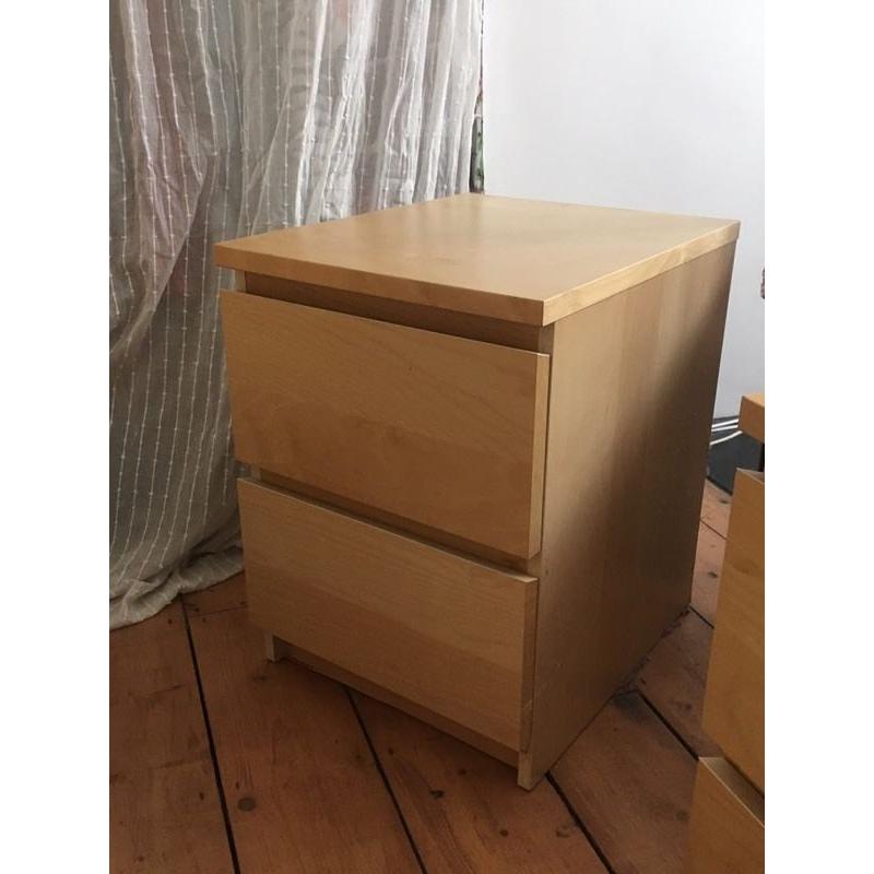 IKEA MALM Birch Veneer bedroom set