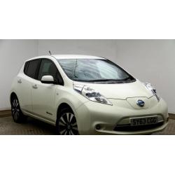 STUNNING NISSAN LEAF TEKNA FLEX E (80KW) TOP SPEC BOSE LEATHER WHITE