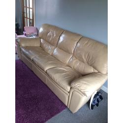 leather sofa and 2 reclining chairs