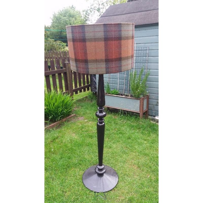 Habitat heavy plastic floor lamp with huge wool shade