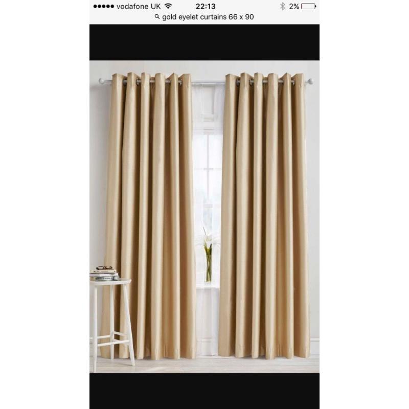 Gold eyelet curtains