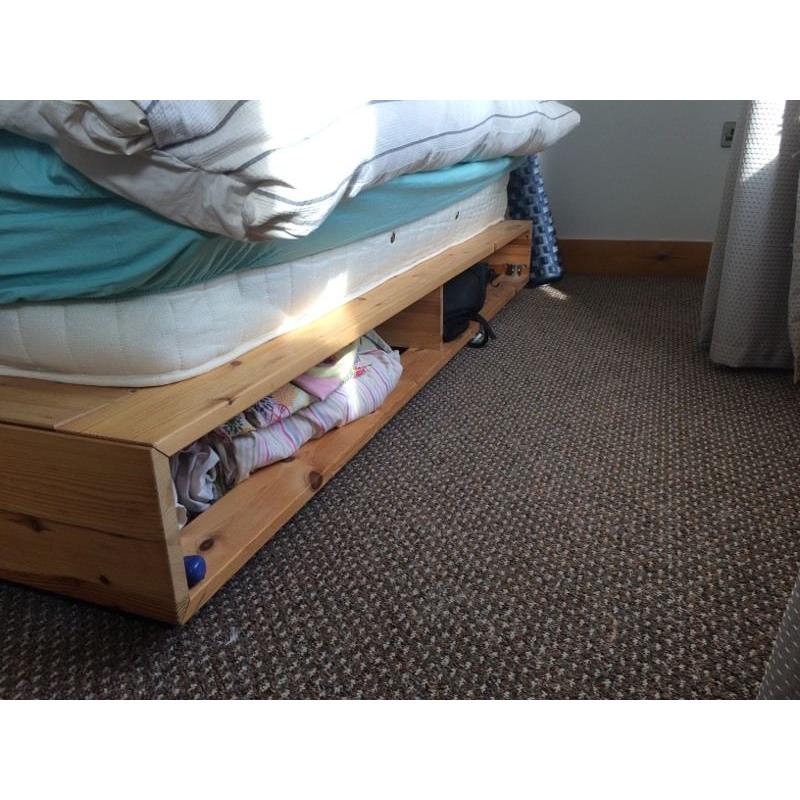 Double bed with mattress,