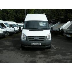 2010/60 FORD TRANSIT T350 115 LWB HI/ROOF RWD 2.4TDCI DURATORQ 6 SPD DIESEL VAN