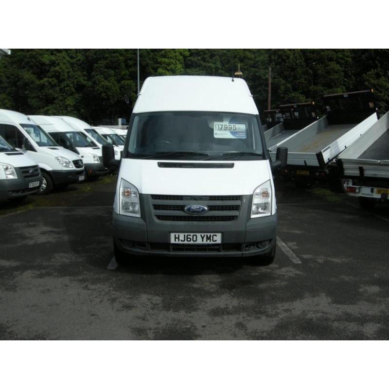 2010/60 FORD TRANSIT T350 115 LWB HI/ROOF RWD 2.4TDCI DURATORQ 6 SPD DIESEL VAN