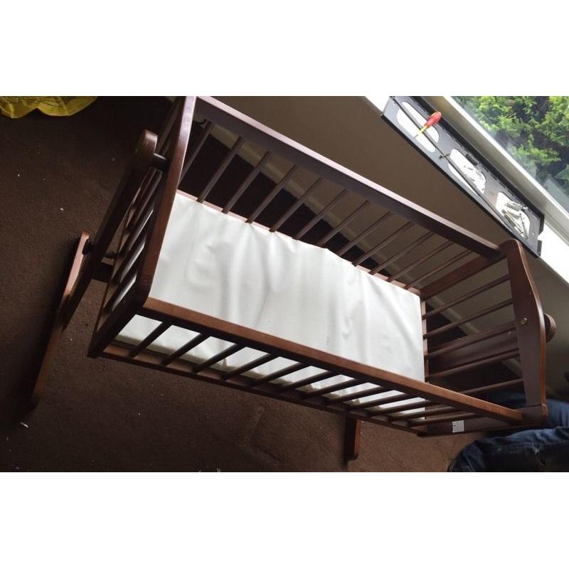 Baby Wooden Rocking Cot Bed