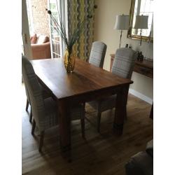 Stylish Dining table, 4 chairs, console table & nest of tables