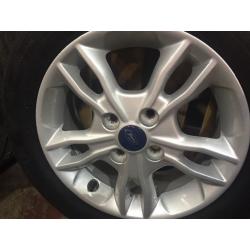 Ford Fiesta 15" alloy wheels & tyres off a 2014 zetec. All in great condition.