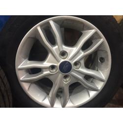 Ford Fiesta 15" alloy wheels & tyres off a 2014 zetec. All in great condition.