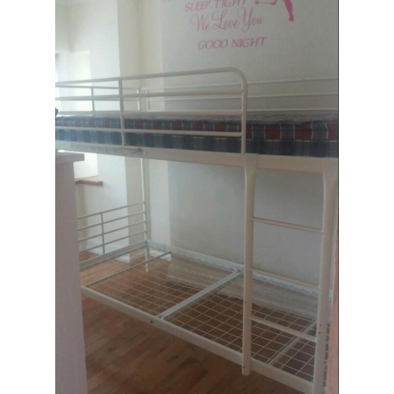 White Bunk Bed Frame only