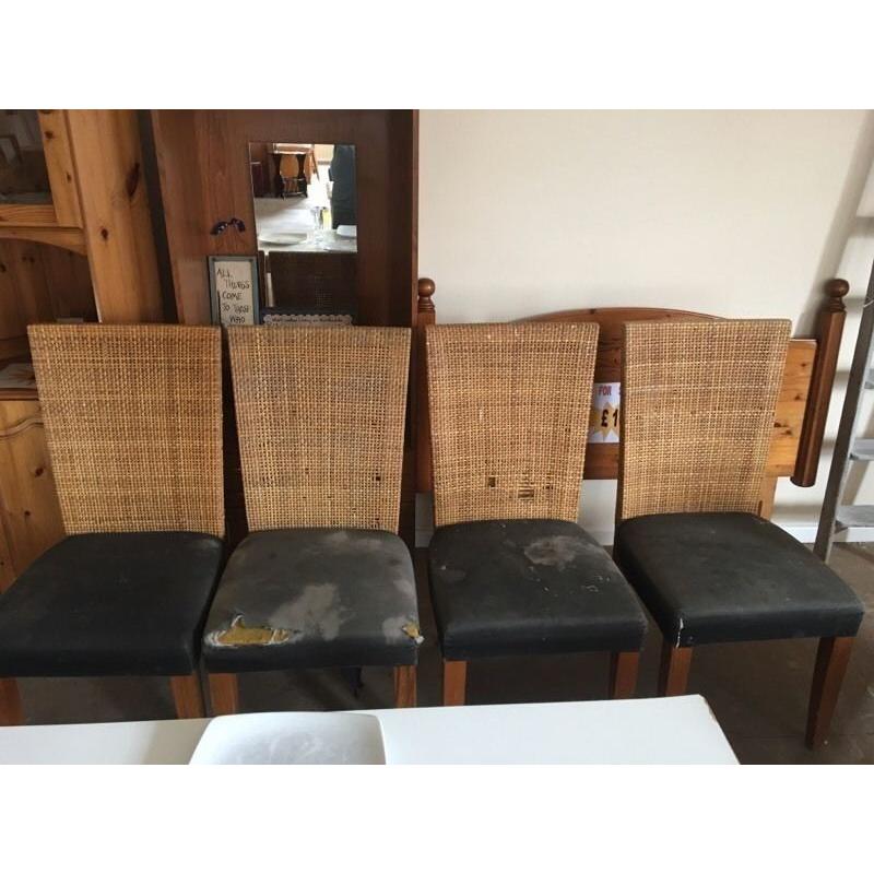 4 wicker chairs (upcycle project)