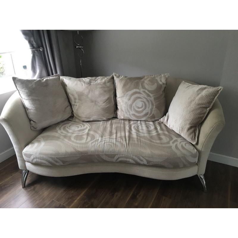 Gorgeous cream fabric sofas for sale