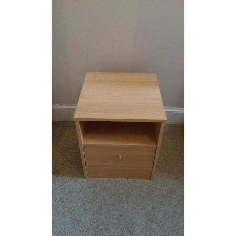 Bedside Chest/ Cabinet/ Table/ Nightstand - Beech