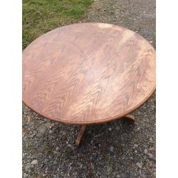 Round farm house/pub style table.