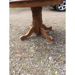 Round farm house/pub style table.