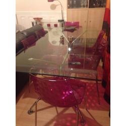 Italian Glass Dining Table