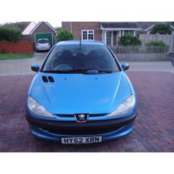 PEUGEOT 206 1.4 , 5 DOOR , NEW MOT , LOW INSURANCE