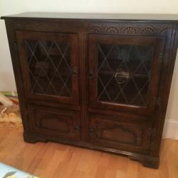 Dark wood cabinet 1940s/1950s