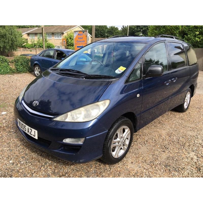 Toyota Previa TSPIRIT D-4D 1995cc Turbo Diesel 5 speed manual 7 seat estate 05 Plate 02/03/2005 Blue