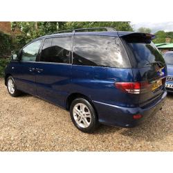 Toyota Previa TSPIRIT D-4D 1995cc Turbo Diesel 5 speed manual 7 seat estate 05 Plate 02/03/2005 Blue