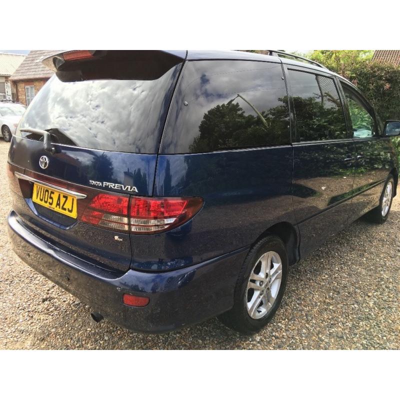 Toyota Previa TSPIRIT D-4D 1995cc Turbo Diesel 5 speed manual 7 seat estate 05 Plate 02/03/2005 Blue