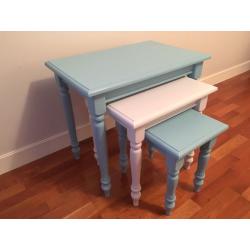 Up-cycled chic nest of tables