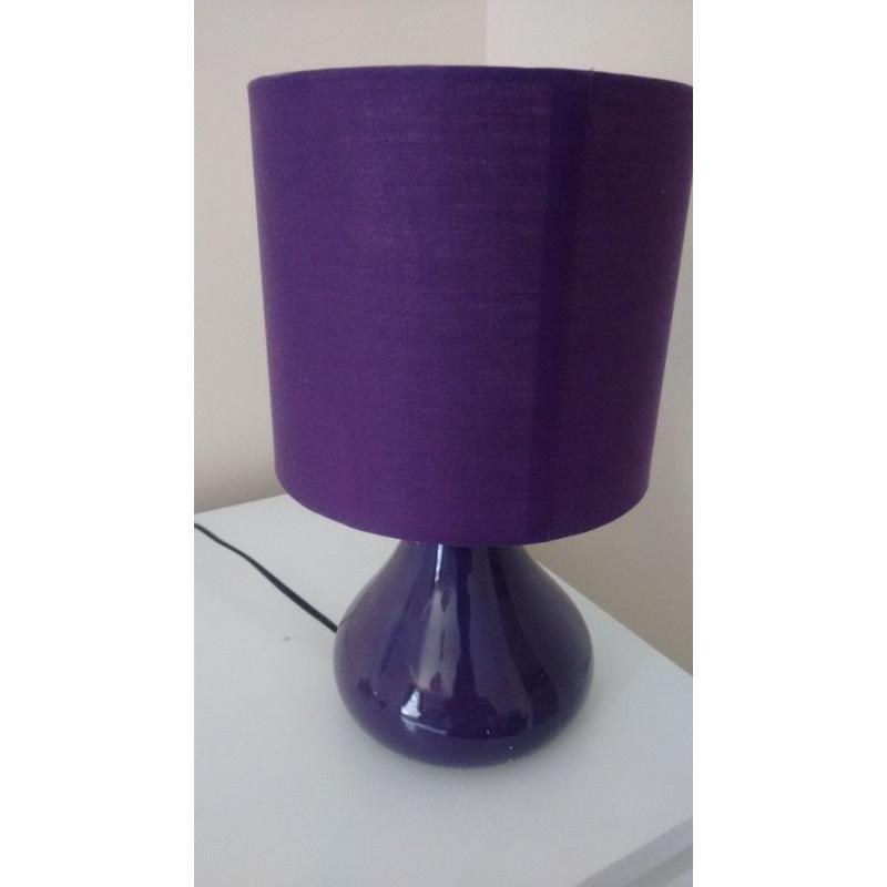 Purple table lamp with additional bulbs