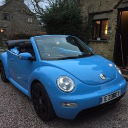 VW beetle convertible. Danish blue. Full leather. Alloys. 6 CD changer. imaccultae.